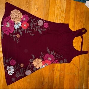 Mudd Burgundy Floral Dress